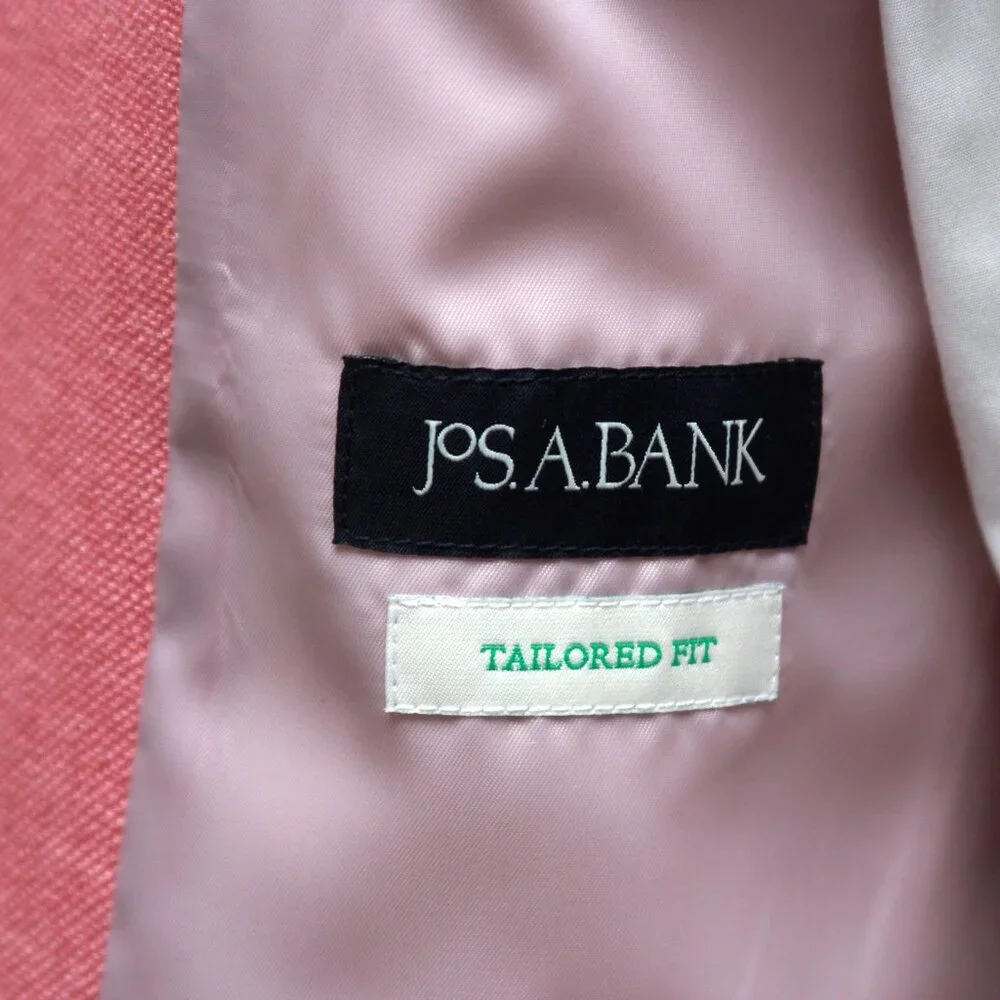 Jos A Bank Tailored Fit Sportcoat Jacket Blazer 38R Coral‎ D120714